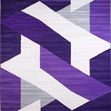 Ultra Soft Area Rug, Non Slip, Stain Resistant, Washable Area Rugs for Living Room, Bedroom, Vibrant Minimalist Artful Design(Purple)