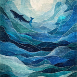 Ultra Soft Area Rug, Non Slip, Stain Resistant, Washable Area Rugs for Living Room, Bedroom, Playful Oceanic Octopus Art Runner Rug with Whale Silhouettes and Wave Motifs(Blue)