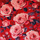 Ultra Soft Area Rug, Non Slip, Stain Resistant, Washable Area Rugs for Living Room, Bedroom, Elegant Warm Red Floral Theme(Red)