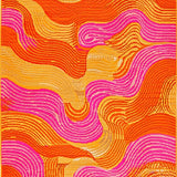 Ultra Soft Area Rug, Non Slip, Stain Resistant, Washable Area Rugs for Living Room, Bedroom, 1970s Inspired Colorful Swirls(Orange)