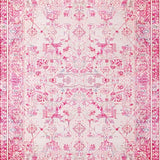 Ultra Soft Area Rug, Non Slip, Stain Resistant, Washable Area Rugs for Living Room, Bedroom, Meditation Rug, Pink Ribbon Retreat(Pink)