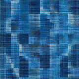 Ultra Soft Area Rug, Non Slip, Stain Resistant, Washable Area Rugs for Living Room, Bedroom, Elegant Bow Inspired Rug with Interlaced Blue Stripes and Soft Contoured Shapes(Blue)