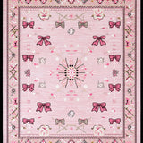 Ultra Soft Area Rug, Non Slip, Stain Resistant, Washable Area Rugs for Living Room, Bedroom, Whimsical Soft Color Palette(Pink)