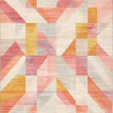 Ultra Soft Area Rug, Non Slip, Stain Resistant, Washable Area Rugs for Living Room, Bedroom, Peach Fusion: Modern, Abstract Rug(Pink)
