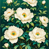 Ultra Soft Area Rug, Non Slip, Stain Resistant, Washable Area Rugs for Living Room, Bedroom, Eclectic Nature-Inspired Visuals(White)
