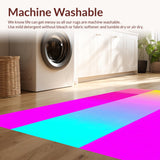 Ultra Soft Area Rug, Non Slip, Stain Resistant, Washable Area Rugs for Living Room, Bedroom, Whimsical Rainbow Fluffy Aesthetic(Pink)