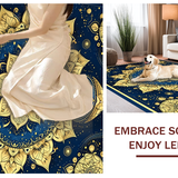 Vibrant Earth Tones Floral Motif(Blue)