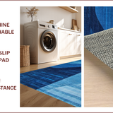 Transitional Blue Toned Geometric Motif(Blue)