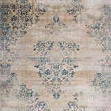 Ultra Soft Area Rug, Non Slip, Stain Resistant, Washable Area Rugs for Living Room, Bedroom, Chic Soft Neutral Medallion Design(Beige)