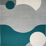 Artistic Teal and Gray Tiled Design(Gray)