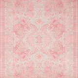 Ultra Soft Area Rug, Non Slip, Stain Resistant, Washable Area Rugs for Living Room, Bedroom, Chic Monochrome Floral Aesthetic(Pink)