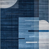 Elegant Textured Geometric Shapes(Blue)