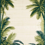 Chic Circular Greenery Motif(Beige)