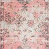 Ultra Soft Area Rug, Non Slip, Stain Resistant, Washable Area Rugs for Living Room, Bedroom, Radiant Soft Colorful Medallion Style(Pink)