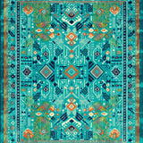 Artful Non Slip Round Surface(Blue)