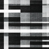 Ultra Soft Area Rug, Non Slip, Stain Resistant, Washable Area Rugs for Living Room, Bedroom, Contemporary Contrast Stripe Featuring Bold Black And White Banding(Black)