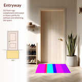 Ultra Soft Area Rug, Non Slip, Stain Resistant, Washable Area Rugs for Living Room, Bedroom, Dynamic Contemporary Fluffy Finish(Purple)