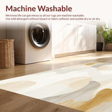 Beige & Ivory Abstract Art Non Slip Home Decor(Beige)