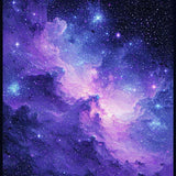 Ultra Soft Area Rug, Non Slip, Stain Resistant, Washable Area Rugs for Living Room, Bedroom, Dreamy Ethereal Space Theme(Purple)