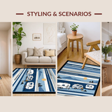 Modern Playful Traveler Motif(Blue)