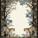 Ultra Soft Area Rug, Non Slip, Stain Resistant, Washable Area Rugs for Living Room, Bedroom, Cheetah Border Wildlife Living Room Rug(Beige)