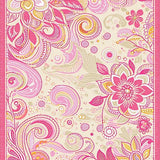 Ultra Soft Area Rug, Non Slip, Stain Resistant, Washable Area Rugs for Living Room, Bedroom, Cute Pink Beige Bath Abstract Groovy Swirl(Pink)