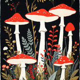 Ultra Soft Area Rug, Non Slip, Stain Resistant, Washable Area Rugs for Living Room, Bedroom, Nature-Inspired Black Aesthetic(Red)