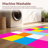 Ultra Soft Area Rug, Non Slip, Stain Resistant, Washable Area Rugs for Living Room, Bedroom, Joyful Brightly Colored Learning Canvas(Yellow)