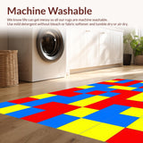 Bright Primary Color Interlocking Design(Red)