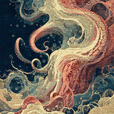 Ultra Soft Area Rug, Non Slip, Stain Resistant, Washable Area Rugs for Living Room, Bedroom, Nautical Giant Squid Tentacle Rug(Gray)