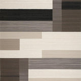 Ultra Soft Area Rug, Non Slip, Stain Resistant, Washable Area Rugs for Living Room, Bedroom, Dynamic Earthtone Linear Motif(Beige)
