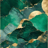 Contemporary Emerald and Gold Fusion(Green)