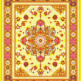 Ultra Soft Area Rug, Non Slip, Stain Resistant, Washable Area Rugs for Living Room, Bedroom, Lively Yellow Geometric Fusion(Yellow)
