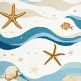Ultra Soft Area Rug, Non Slip, Stain Resistant, Washable Area Rugs for Living Room, Bedroom, Rustic Beach Shell Embellishments(Beige)