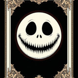 Ultra Soft Area Rug, Non Slip, Stain Resistant, Washable Area Rugs for Living Room, Bedroom, Dark Playful Skull Artwork(White)