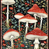 Elegant Mushroom Motif Design(Red)