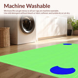 Ultra Soft Area Rug, Non Slip, Stain Resistant, Washable Area Rugs for Living Room, Bedroom, Vibrant Cartoon Frog Design(Green)