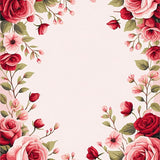 Ultra Soft Area Rug, Non Slip, Stain Resistant, Washable Area Rugs for Living Room, Bedroom, Elegant Shabby Chic Blossom Design(Red)