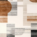 Ultra Soft Area Rug, Non Slip, Stain Resistant, Washable Area Rugs for Living Room, Bedroom, Abstract Animal Inspired Design with Brown and Silver(Beige)