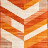 Ultra Soft Area Rug, Non Slip, Stain Resistant, Washable Area Rugs for Living Room, Bedroom, Rustic Textured Warmth Design(Orange)