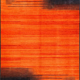Ultra Soft Area Rug, Non Slip, Stain Resistant, Washable Area Rugs for Living Room, Bedroom, Striking 3D Distorted Illusion(Orange)