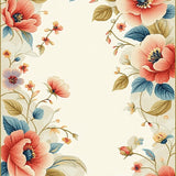 Ultra Soft Area Rug, Non Slip, Stain Resistant, Washable Area Rugs for Living Room, Bedroom, Floral Wall Indoor Decor Accent(Ivory)