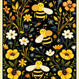 Ultra Soft Area Rug, Non Slip, Stain Resistant, Washable Area Rugs for Living Room, Bedroom, Vivid Whimsical Garden Scene(Black)