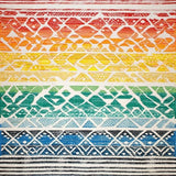 Charming Earthy Rainbow Motif(Red)