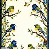 Charming Abstract Foliage and Fauna(Ivory)