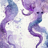 Ultra Soft Area Rug, Non Slip, Stain Resistant, Washable Area Rugs for Living Room, Bedroom, Octopus Tentacles Rug: Watercolor Octopus Pattern, Unique Floor Mat(Purple)
