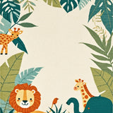 Ultra Soft Area Rug, Non Slip, Stain Resistant, Washable Area Rugs for Living Room, Bedroom, Chic Animal Print for Fun Spaces(Beige)
