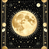 Ultra Soft Area Rug, Non Slip, Stain Resistant, Washable Area Rugs for Living Room, Bedroom, Celestial Harmony Yin Yang Motif(Gold)
