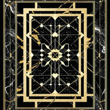 Contemporary Geometric Border Style(Black)