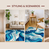 Dynamic Oceanic Ripple Motif(Blue)